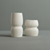 resm Linens Charles 14,2x12,1x16,7 cm Vazo Beyaz