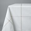 resm Linens Stich 150x250 cm Masa Örtüsü Beyaz Gold
