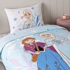 resm Taç Lisanslı Disney Frozen Family Tek Kişilik Pamuk Pike Takımı