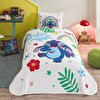 resm Taç Lisanslı Disney Stitch Tek Kişilik Pamuk Pike Takımı