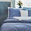 resm Linens Mix&Match Pamuk Tek Kişilik Saten Nevresim Kılıfı indigo