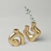 resm Linens Vein 11,5x4x11,5 cm Dekor Vazo Gold