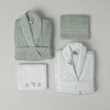 resm Linens Sage Pamuk 4'lü s/m- m/l Bornoz Seti
