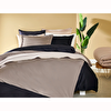 resm Linens Mix&Match Pamuk Saten Çift Kişilik Nevresim Kılıfı Taş