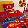 resm Taç Lisanslı Disney Cars Race Track Tek Kişilik Pamuk Complete Set