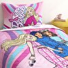 resm Lisanslı Barbie Imagine Tek Kişilik Yatak Örtüsü Seti