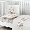 resm Taç Lisanslı Hello Kitty Cute Baby Pamuk Bebek Nevresim Takımı