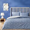 resm Linens Allday Tuiren Pamuk Saten Çift Kişilik Nevresim Takımı Mavi