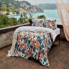 resm Linens Pistacho Pamuk Saten Çift Kişilik Nevresim Takımı Pembe