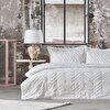 resm Linens Borneo Çift Kişilik Yatak Örtüsü Seti Beyaz