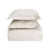 resm Linens Leaf Çift Kişilik Yatak Örtüsü Seti Taş