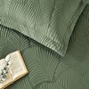 resm Linens Leaf Çift Kişilik Yatak Örtüsü Seti Koyu Yeşil