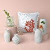 resm Linens Chiko 14x14x30,5 cm Vazo Beyaz