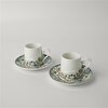 resm Linens Darlene Porselen 2'li 100 ml Kahve Fincan Seti Beyaz-Renkli