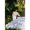 resm Linens Allday Tuscan Pamuk Saten Çift Kişilik Nevresim Takımı Mavi