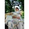 resm Linens Wisteria Pamuk Saten King Nevresim Takımı Yeşil