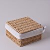resm Linens Carry 17x17x9 cm Kapaklı Sepet Naturel