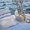 resm Linens Tate 25x8x31 cm Vazo Beyaz Gri