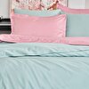 resm Linens Mix&Match Pamuk Tek Kişilik Saten Nevresim Kılıfı Gül Kurusu