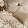 resm Linens Mix&Match Pamuk Çift Kişilik Saten Nevresim Kılıfı Camel