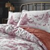 resm Linens Sc Allday Chalet Nevresim Takımı Tek Kişilik Bordo