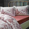 resm Linens Sc Allday Chalet Nevresim Takımı Tek Kişilik Bordo