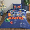 resm Taç Lisanslı Disney Stitch Aloha Tek Kişilik Pamuk Nevresim Takımı 120