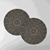 resm Linens Delon 2'li 38 cm Amerikan Servisi Siyah Naturel