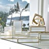 resm Linens Laveta 40x14x3,5 cm Dekoratif Tepsi Gold