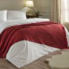 resm Linens Lunea Throw / Tv Battaniyesi Bordo Tek Kişilik
