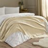 resm Linens Caline Throw / Tv Battaniyesi Bej Tek Kişilik