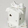 resm Linens Gift Box 7x7x13 cm Ledli Dekor Ekru