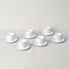 resm Linens Javed Porselen 6'lı 90 ml Kahve Fincan Seti Beyaz-Gümüş