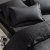 resm Linens Mix&Match Pamuk Saten 2'li Volanlı Yastık Kılıfı Seti Siyah