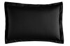 resm Linens Mix&Match Pamuk Saten 2'li Volanlı Yastık Kılıfı Seti Siyah