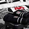 resm Taç Lisanslı Beşiktaş Arma Pamuk 50x90 cm Yüz Havlusu Siyah
