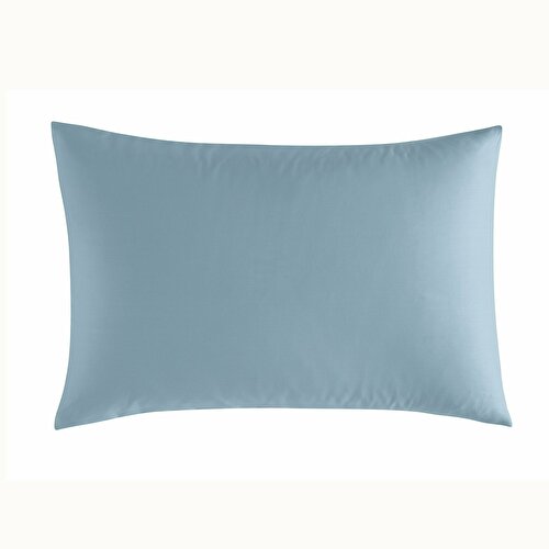 Resim Linens Mix&Match Pamuk Saten 2'li Standart Yastık Kılıfı Seti Mavi