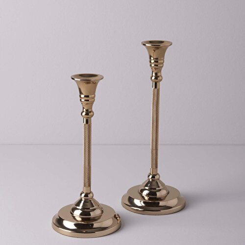 Resim Linens Armina Paslanmaz Çelik 24 cm Şamdan Gold