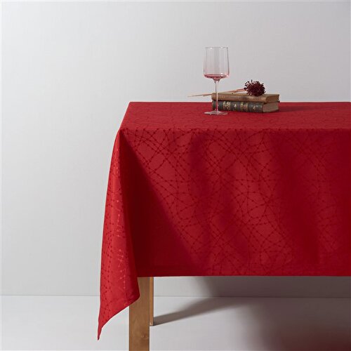 Resim Linens Twinkle Masa Örtüsü Kırmızı