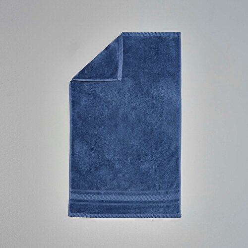 Resim Linens Soft Pamuk 50x85 cm Yüz Havlusu Koyu Mavi