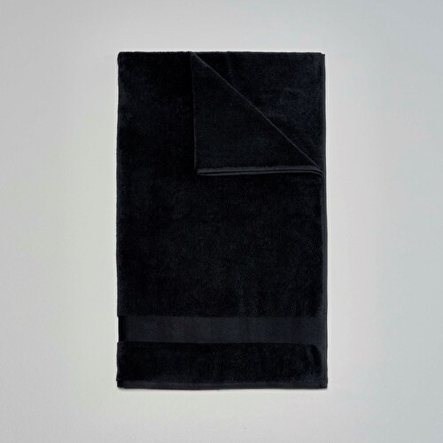 Resim Linens Premium Pamuk 85x150 cm Banyo Havlusu Siyah