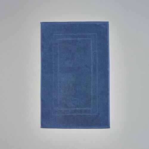 Resim Linens Soft Pamuk 50x80 cm Ayak Havlusu Koyu Mavi