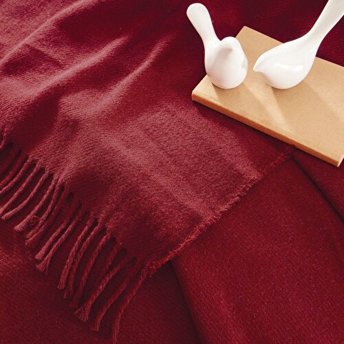 Resim Linens Remedy Akrilik Throw / TV Battaniyesi Kırmızı