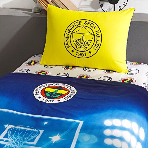 Resim Taç Fenerbahçe Basketbol Pamuk Nevresim Takımı