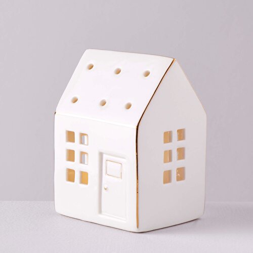 Resim Linens House 7x6x9 cm Ledli Dekor Beyaz