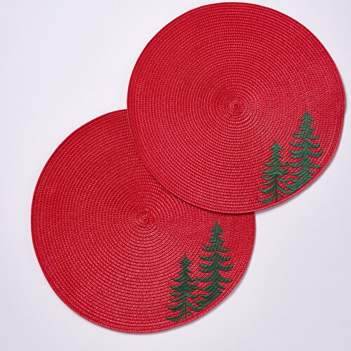 Resim Linens Tree 2'li 38 cm Amerikan Servisi Kırmızı