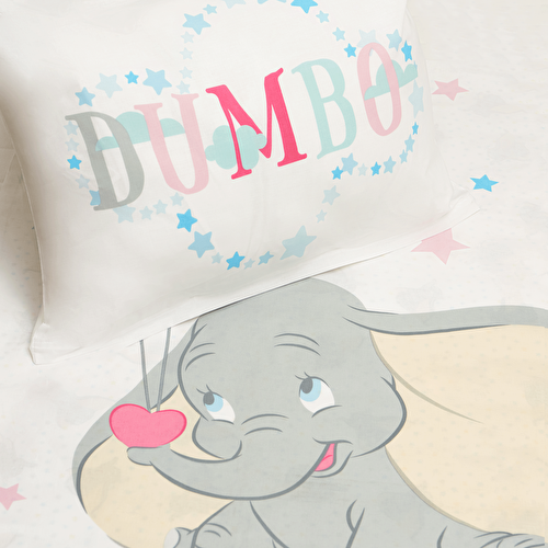 Resim Lisanslı Disney Dumbo Baby Pamuk Çift Taraflı Nevresim Seti