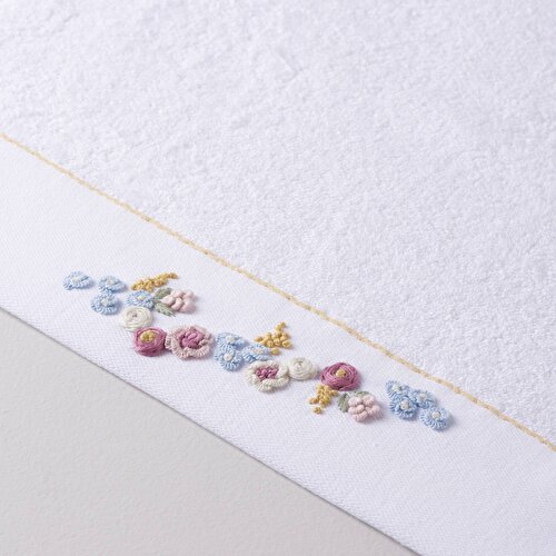 Resim Linens Ella Bambu 50X85 cm Yüz Havlusu Beyaz