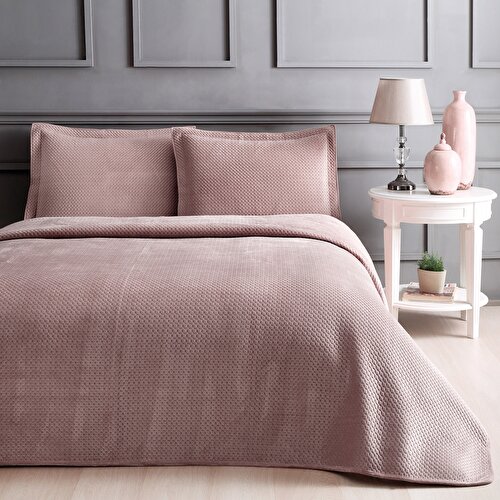 Resim Linens Glace Tek Kişilik Yatak Örtüsü Seti Pembe