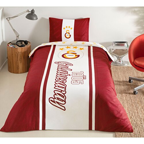 Resim Taç Lisanslı Galatasaray 1905 Glow Tek Kişilik Pamuk Nevresim Takımı